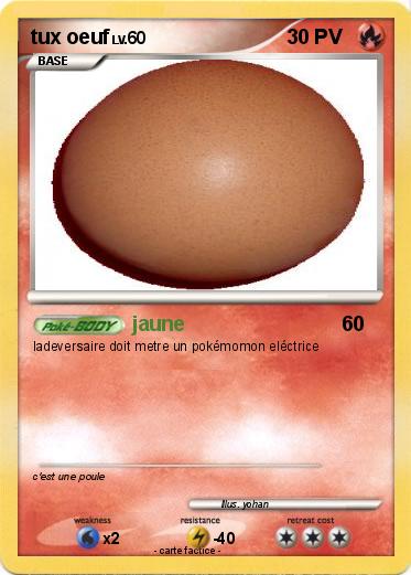 Pokemon tux oeuf