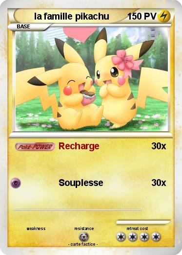 Pokemon la famille pikachu