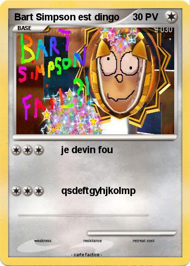 Pokemon Bart Simpson est dingo