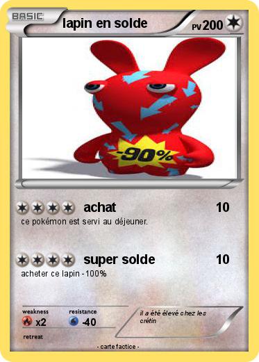 Pokemon lapin en solde