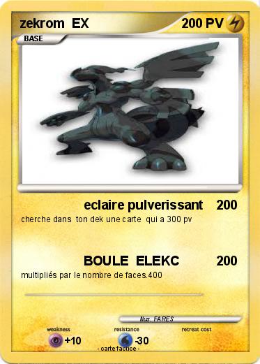 Pokemon zekrom  EX