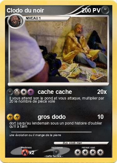 Pokemon Clodo du noir