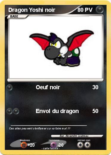 Pokemon Dragon Yoshi noir