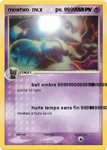 Pokemon mowtwo  nv.x         pv. 999999999