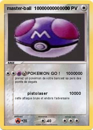 Pokemon master-ball  10000000000000