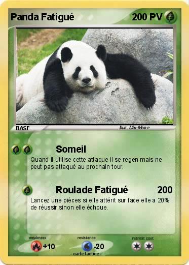 Pokemon Panda Fatigué