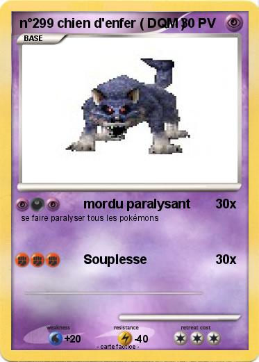 Pokemon n°299 chien d'enfer ( DQM )