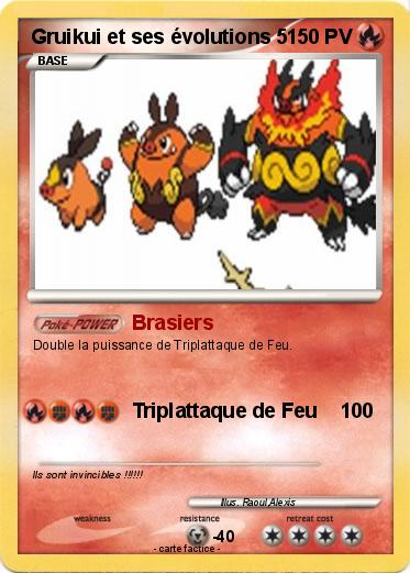 Pokemon Gruikui et ses évolutions 5