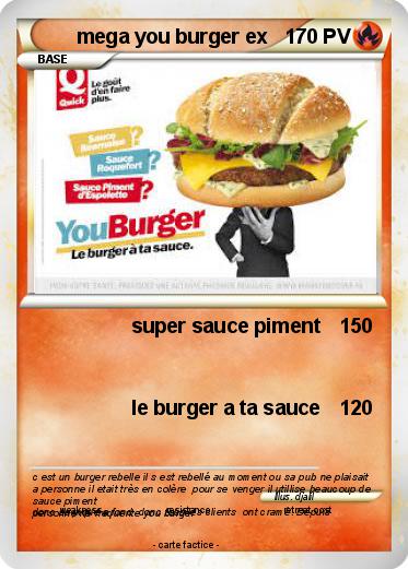 Pokemon mega you burger ex