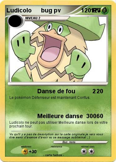Pokemon Ludicolo      bug pv                   123