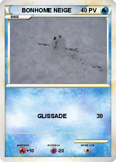 Pokemon BONHOME NEIGE
