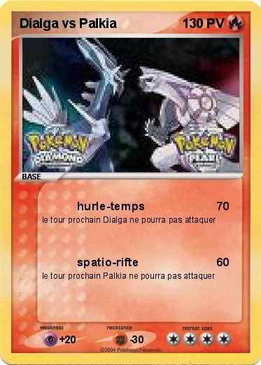 Pokemon Dialga vs Palkia