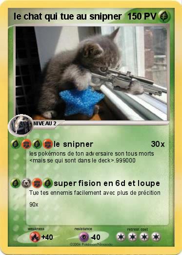 Pokemon le chat qui tue au snipner
