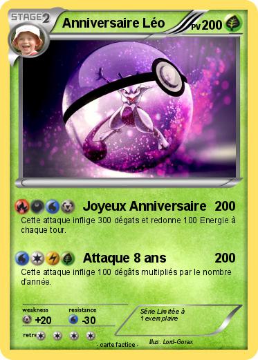 Pokemon Anniversaire Léo