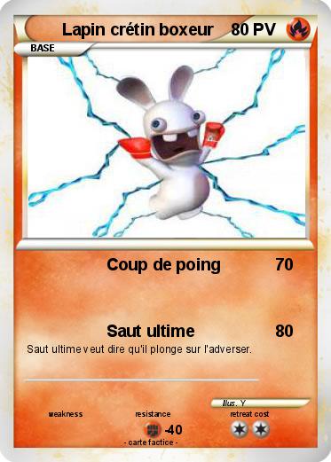Pokemon Lapin crétin boxeur