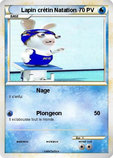 Pokemon Lapin crétin Natation