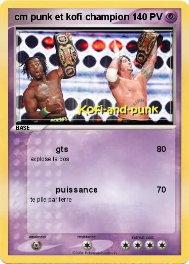 Pokemon cm punk et kofi champion