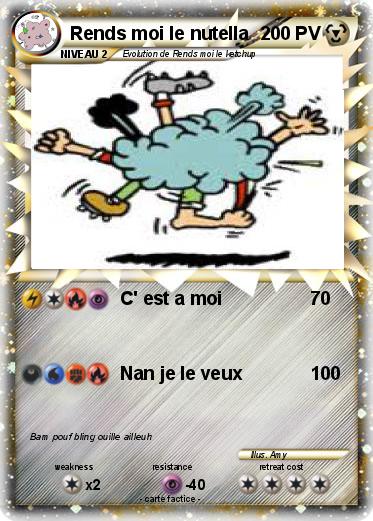 Pokemon Rends moi le nutella