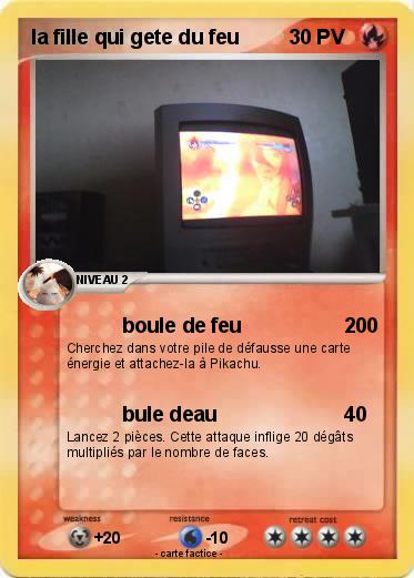 Pokemon la fille qui gete du feu