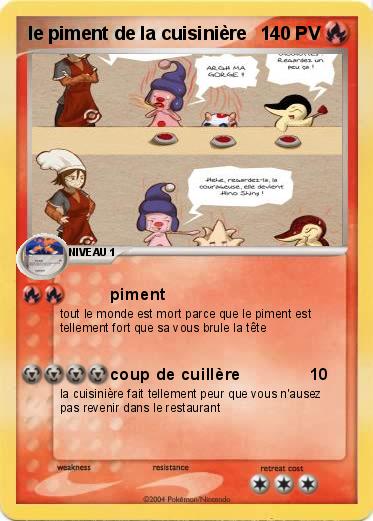 Pokemon le piment de la cuisinière