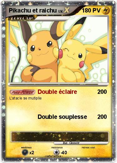 Pokemon Pikachu et raichu