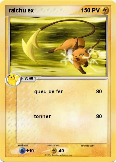 Pokemon raichu ex