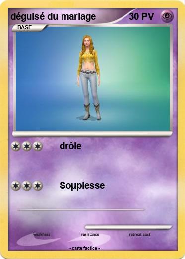 Pokemon déguisé du mariage