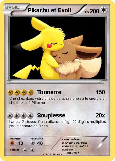 Pokemon Pikachu et Evoli