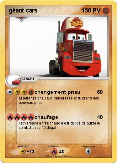 Pokemon géant cars
