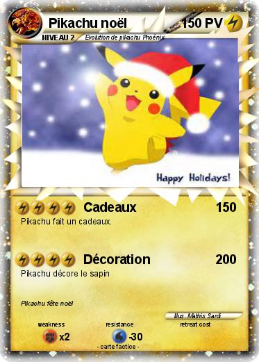 Pokemon Pikachu noël