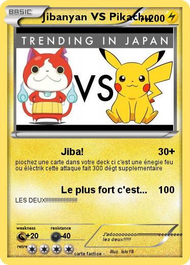Pokemon Jibanyan VS Pikachu