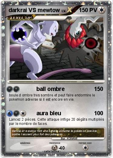 Pokemon darkrai VS mewtow