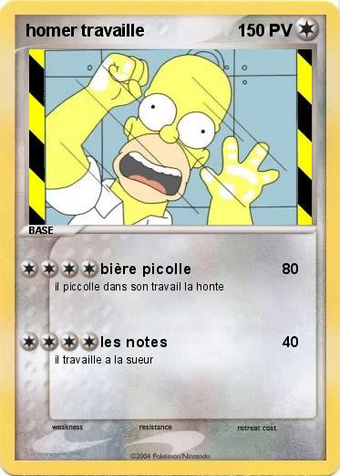 Pokemon homer travaille