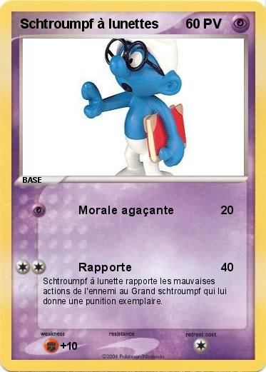 Pokemon Schtroumpf à lunettes