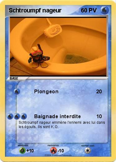 Pokemon Schtroumpf nageur