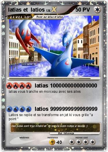 Pokemon latias et  latios