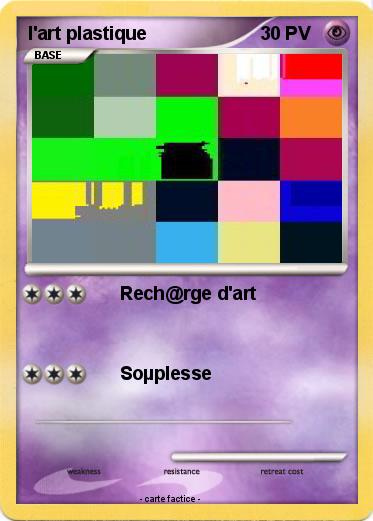 Pokemon l'art plastique