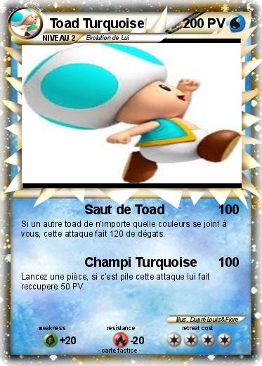 Pokemon Toad Turquoise