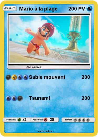 Pokemon Mario à la plage