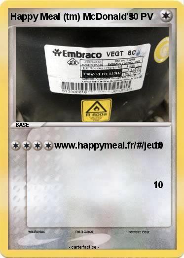 Pokemon Happy Meal (tm) McDonald's