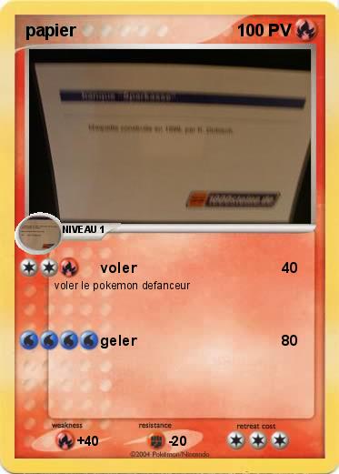 Pokemon papier