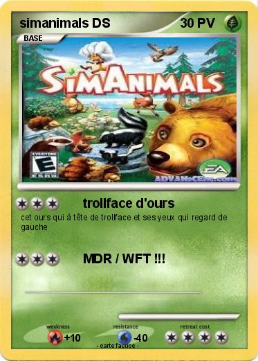 Pokemon simanimals DS