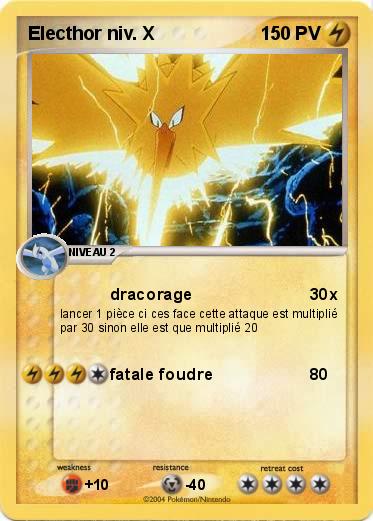Pokemon Electhor niv. X