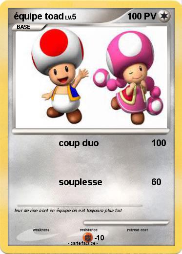Pokemon équipe toad