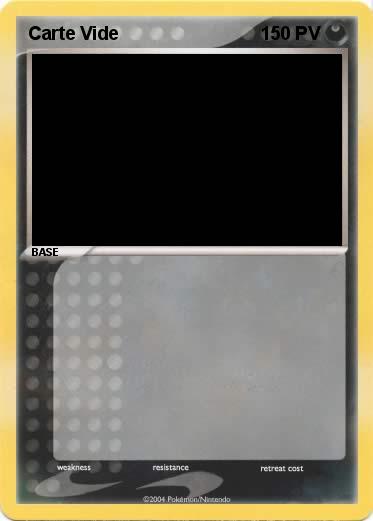 Pokemon Carte Vide