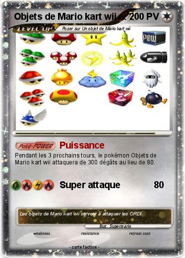 Pokemon Objets de Mario kart wii