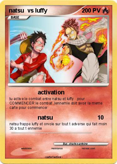 Pokemon natsu  vs luffy