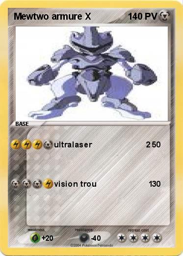Pokemon Mewtwo armure X