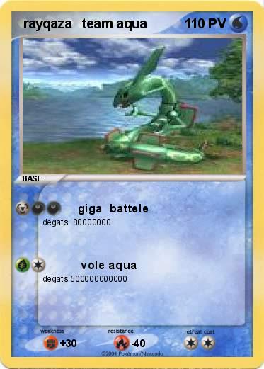 Pokemon  rayqaza   team aqua            