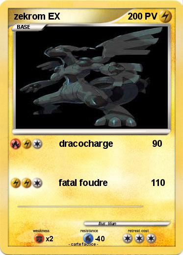 Pokemon zekrom EX